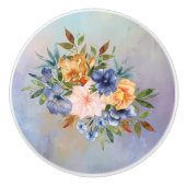 Schöner, rosafarbener Blume-Schubladen Keramikknauf (Vorderseite)