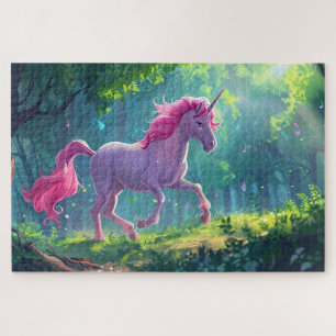 schöner rosafarbener Cartoon Puzzle