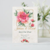 Schöner Rosengarten Etat Save The Date (Stehend Vorderseite)