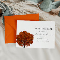 SCHÖNER Roter Ahornbaum Save-the-Date-Vorlage