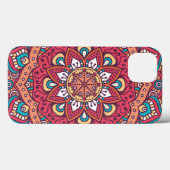 Schöner roter BlumeMandala Case-Mate iPhone Hülle (Rückseite (Horizontal))