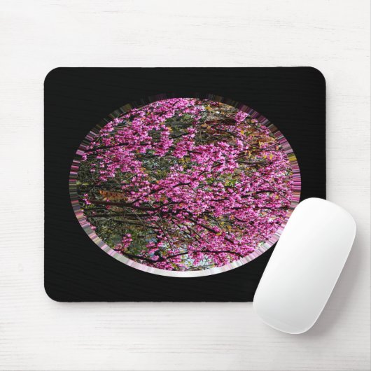 Schöner Roter Bud Baum...... Mousepad (Mit Mouse)