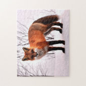 Schöner Roter Fox im Wald, Jigsaw Puzzle (Vertikal)