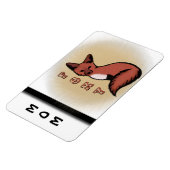 Schöner roter Foxy Fox Magnet (Linke Seite)