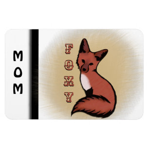 Schöner roter Foxy Fox Magnet