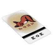 Schöner roter Foxy Fox Magnet (Rechte Seite)