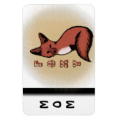Schöner roter Foxy Fox Magnet (Vertikal)
