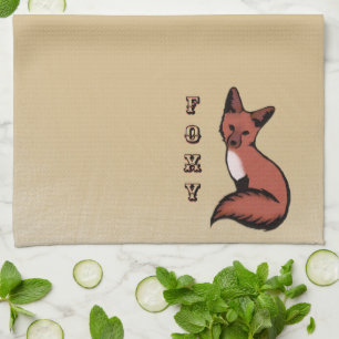 Schöner roter Foxy Fuchs Handtuch
