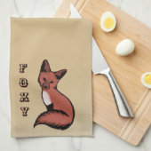 Schöner roter Foxy Fuchs Handtuch (Viertel Falte)