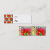 Schöner roter grüner gelber Frühlings-Blumenreben Mini Visitenkarte (Vorne/Hinten)