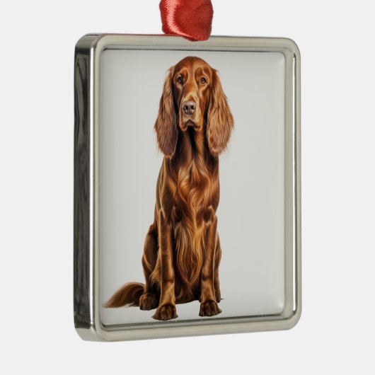 SCHÖNER ROTER IRISH SETTER DOG ORNAMENT AUS METALL (Rechts)
