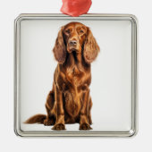 SCHÖNER ROTER IRISH SETTER DOG ORNAMENT AUS METALL (Vorne)