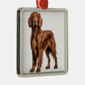 SCHÖNER ROTER IRISH SETTER DOG ORNAMENT AUS METALL (Rechts)