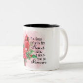 Schöner Roter Kardinal/Bereavement Zwei-Tonen-Kaff Zweifarbige Tasse (VorderseiteRechts)