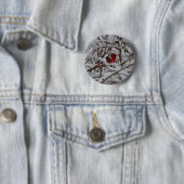 Schöner Roter Kardinal im Schneeflocke Button (Beispiel)