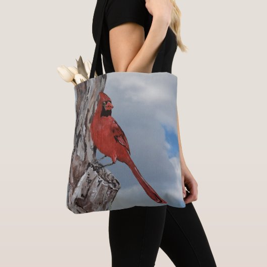 Schöner Roter Kardinal Tasche (Von Nahem)