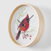 Schöner Roter Kardinal Uhr (Winkel)