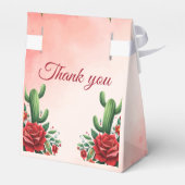 Schöner roter mexikanischer Stil Quinceñera Geschenkschachtel (Rückseite)