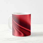 Schöner roter Satin Kaffeetasse (Vorderseite Links)