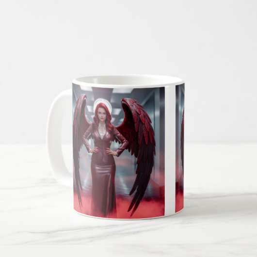 Schöner roter Winkel Kaffeetasse (Vorderseite Links)
