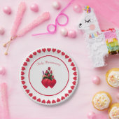 Schöner Ruby-Jahrestag Pappteller (Party)