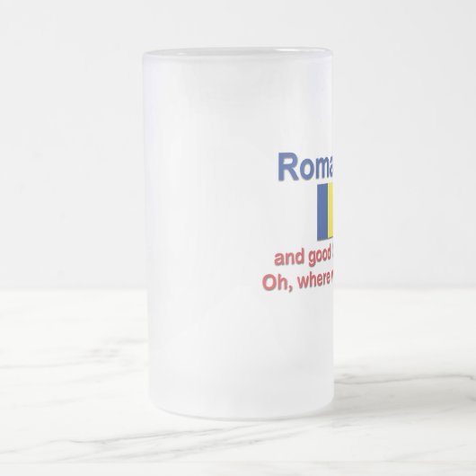 Schöner Rumäne Mattglas Bierglas (Mittel)