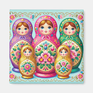 Schöner russischer Puppenkammagnet Magnet