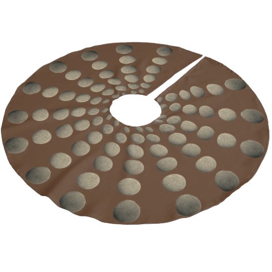 Schöner rustikaler Stone Mandala Polyester Weihnachtsbaumdecke (Schrägansicht)