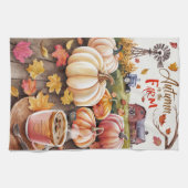 Schöner rustikaler und nostalgischer Herbst im Bau Geschirrtuch (Horizontal)