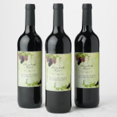 Schöner Rustikaler Weingarten, Wasserfarbe, kunden Weinetikett (Flaschen)