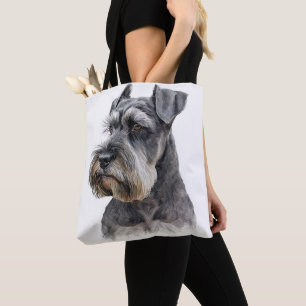 SCHÖNER SALZ- UND PEPPER-MINIATURSCHNAUZER HUND TASCHE
