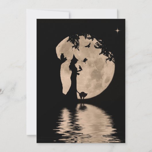 Schöner Samhain Segen mit Hexen und Tieren (Vorderseite)