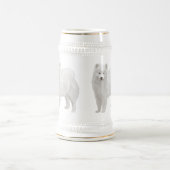 Schöner Samoyed Bierglas (Mittel)