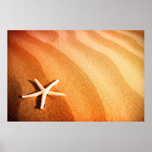 Schöner Sand mit Star Poster