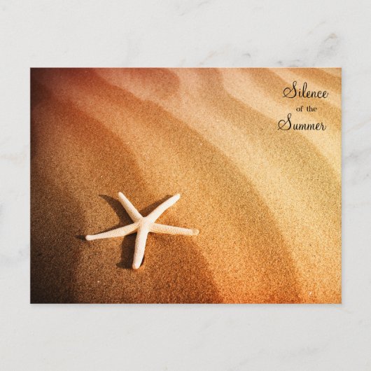 Schöner Sand mit Star Postkarte (Vorderseite)