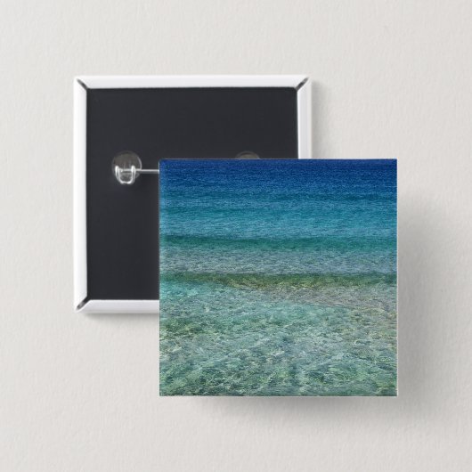 Schöner Sandstrand Button (Vorne & Hinten)