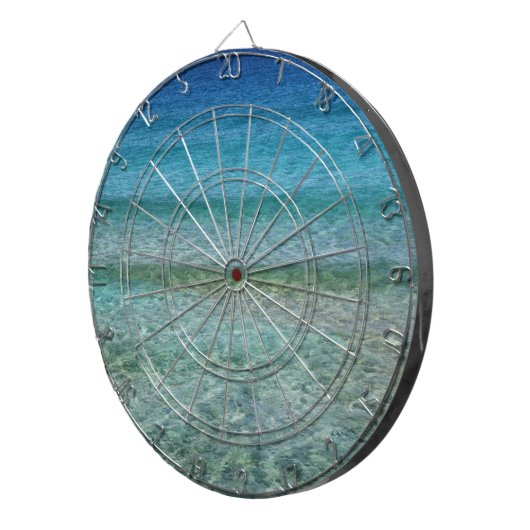 Schöner Sandstrand Dartscheibe (Vorderseite rechts)