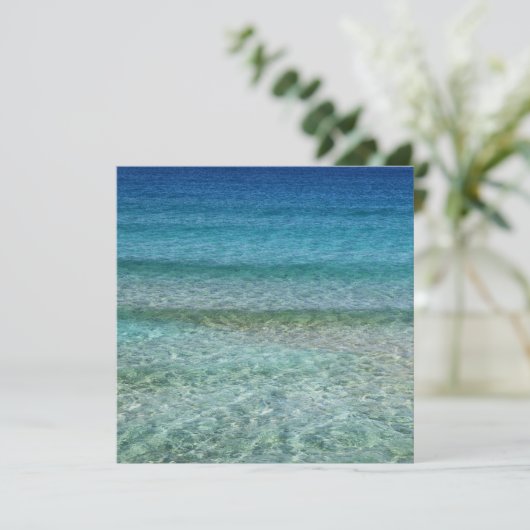 Schöner Sandstrand Karte (Stehend Vorderseite)