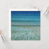 Schöner Sandstrand Karte (Vorderseite/Rückseite Beispiel)