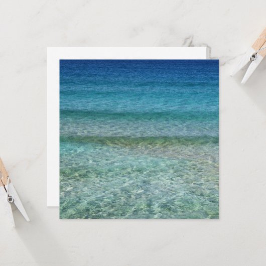 Schöner Sandstrand Karte (Vorderseite/Rückseite Beispiel)