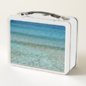 Schöner Sandstrand Metall Brotdose (Rückseite)