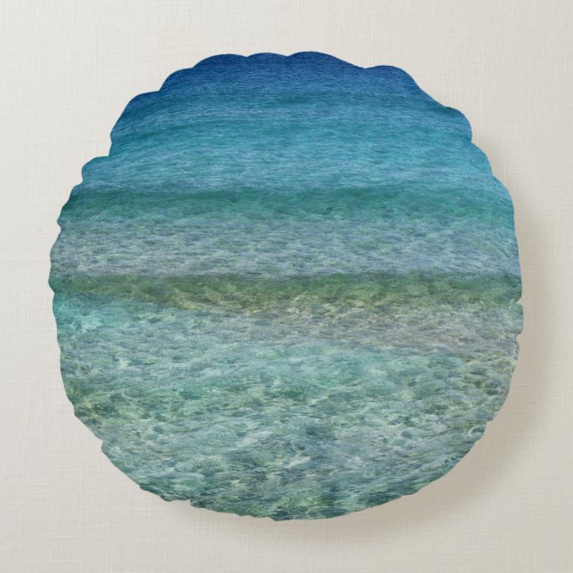 Schöner Sandstrand Rundes Kissen (Vorderseite)