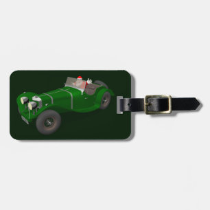 Schöner Santa Claus Jaguar SS 90 Fahrer Gepäckanhänger