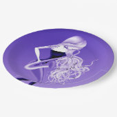 Schöner Saxophonist Bluebell Pappteller (Schrägansicht)