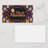 Schöner Schädel mit Blume Día de los Muertos Mitteilungskarte (Vorne/Hinten)