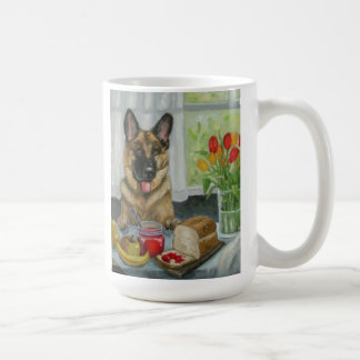 Schöner Schäferhund "eines Hündchen-Imbisses" Kaffeetasse