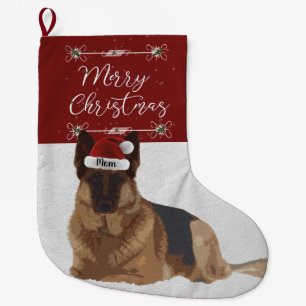 Schöner Schäferhund-WeihnachtsStrumpf Großer Weihnachtsstrumpf