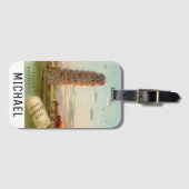 Schöner Schieftturm von Pisa Monogram Gepäckanhänger (Vorderseite (Horizontal))