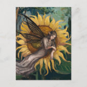 Schöner Schlaf am Sonnenblumen Postkarte (Vorderseite)