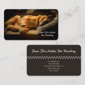 Schöner schlafender deutscher Hirte auf Couch Visitenkarte (Vorne/Hinten)